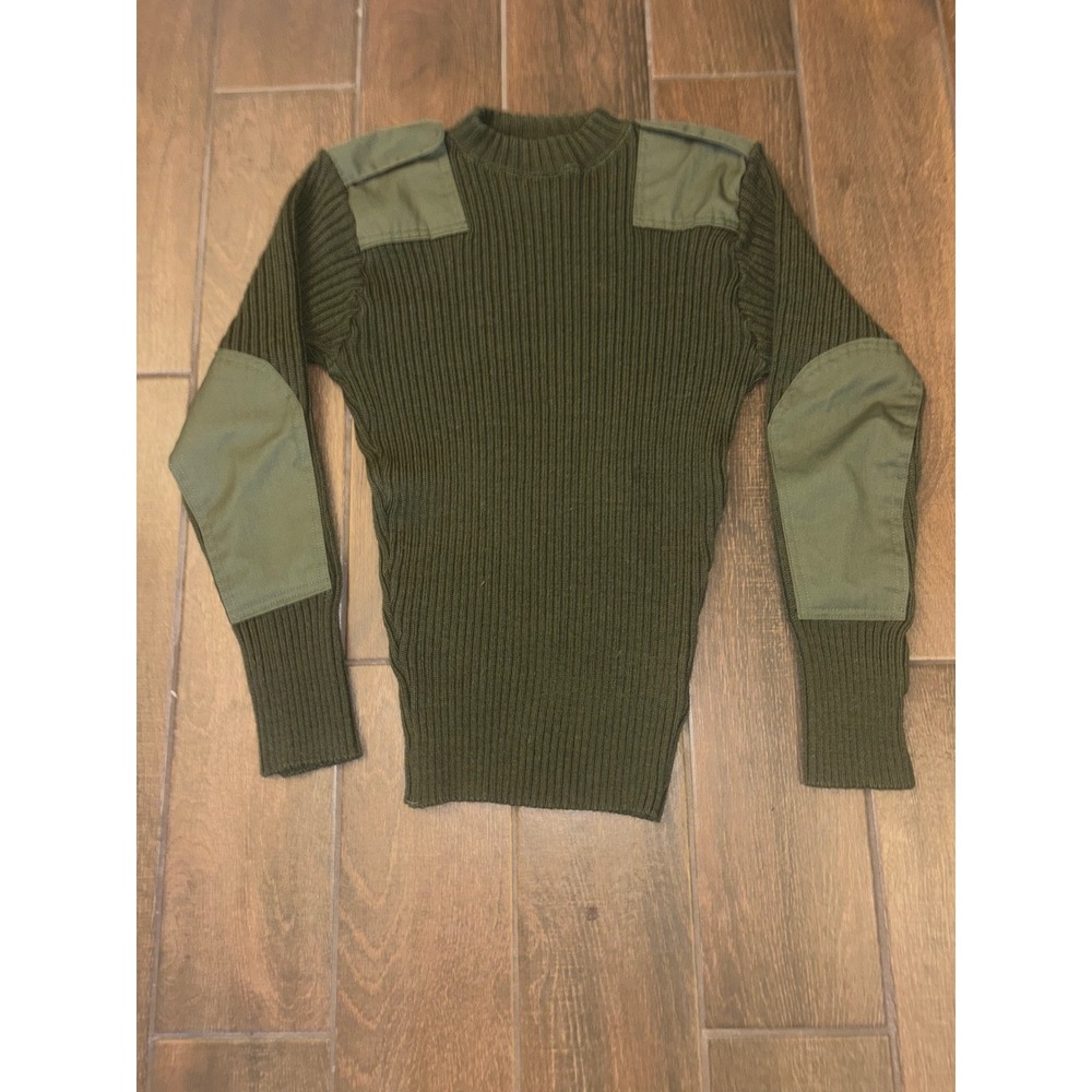 Defense Logistics Agency Sweater Small Green Military Commando Woolly‎ Pully